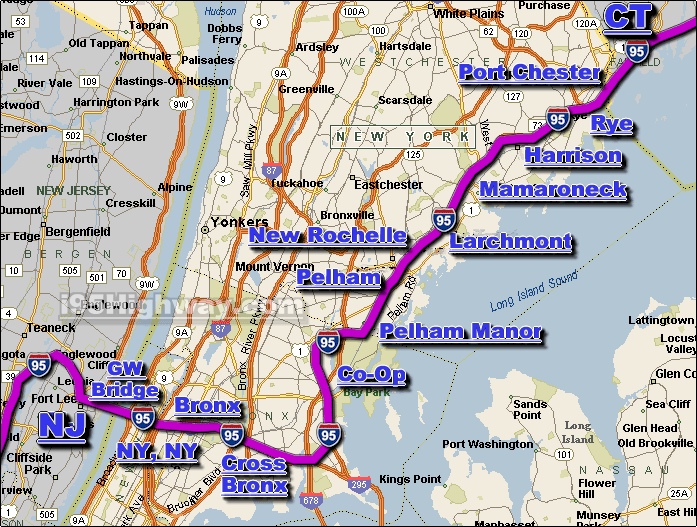 Interstate 95 NY State Traffic Map