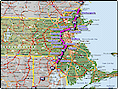I-95 Massachusetts map