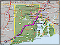 I-95 Rhode Island map